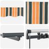 vidaXL Retractable Awning Green and yellow 118.11" x 98.43" fabric