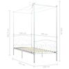 vidaXL Bed Frame White Metal frame, Plywood slats 39.4 x 78.7 in Tough