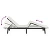 vidaXL Sun Lounger Black PE rattan Standard Sun Lounger Rectangular