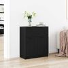 vidaXL Sideboard Black Oak 23.62 x 11.81 x 27.56 in Engineered Wood