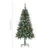 vidaXL Artificial Pre-lit Christmas Tree with Ball Set&Pine Cones 59.1"