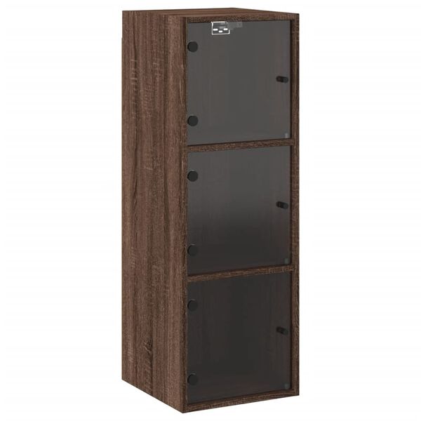 vidaXL Wall Cabinet Brown oak Engineered wood Medium Wall Cabinet