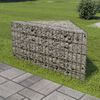 vidaXL Gabion Raised Bed Silver Galvanized Steel Medium