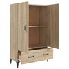 vidaXL Highboard Sonoma oak Engineered wood Tall Highboard Rectangular