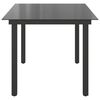 vidaXL Garden Dining Table Black Aluminum Medium Durable