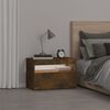 vidaXL Bedside Cabinet Smoked Oak Engineered wood Medium Bedside Cabinet