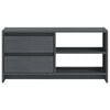 vidaXL TV Cabinet Grey Solid Pinewood Medium TV Cabinet Rectangular