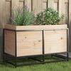 vidaXL Garden Planter Natural wood Solid pine wood, Steel Medium