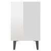 vidaXL Industrial Bedside Cabinet High gloss white Engineered wood, metal