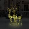 vidaXL Reindeer Christmas Decoration Set of 2 Warm White Acrylic 47.2 in