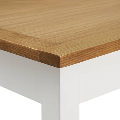 vidaXL Bar Table 39.4"x15.7"x43.3" Solid Oak Wood