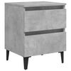vidaXL Bed Cabinet Set of 2 Concrete Grey Engineered Wood Bed Cabinet