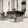 vidaXL Garden Sofa Set Grey