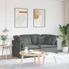 vidaXL Modular Sofa Dark Gray Fabric with Foam Filling Generous Modular