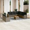 vidaXL Garden Sofa Set Grey, Brown, Dark Grey