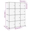 vidaXL Storage Cube Organizer Black PP plastic, steel Medium Modular