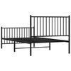 vidaXL Bed Frame Black Powder-Coated Steel Single Bed Frame