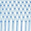 vidaXL Macrame Curtain Blue 55.1x94.5" Cotton