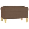 vidaXL Sofa Chair with Footstool Brown 23.6" Fabric