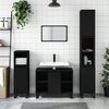 vidaXL Bathroom Furniture Set Black Engineered wood, iron Compact