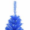 vidaXL Blue Artificial Christmas Tree PVC 59 in tall Decorative Inlays