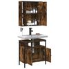 vidaXL Bathroom Furniture Set Smoked Oak