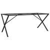 vidaXL Dining Table Leg Black Powder-coated steel Standard