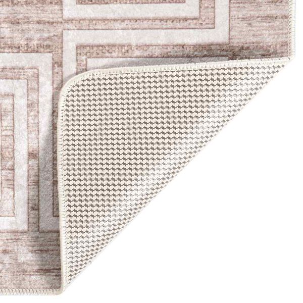 vidaXL Rug Beige 100% Polyester Large Rug Rectangular Trendy