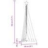 vidaXL LED Christmas Tree Warm White Powder-coated steel 71.7 in height