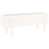 vidaXL Garden Raised Bed White 39.8"x11.8"x15" Solid Wood Pine