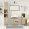 vidaXL Bathroom Furniture Set Sonoma Oak Engineered Wood, Iron 3 Piece Set