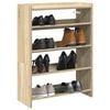 vidaXL Shoe Rack Sonoma oak Engineered wood Slim, compact Storage