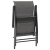 vidaXL Garden Chair Set of 4 Grey PE Rattan & Powdered Steel Foldable