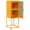 vidaXL Sideboard Mustard Yellow Cold-rolled Steel 14.2x15.4x42.1 in
