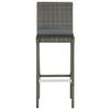 vidaXL Garden Bar Set Grey Solid Acacia Wood Medium Removable Covers