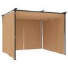 vidaXL Gazebo with Curtains 9.8x9.8' Taupe Steel