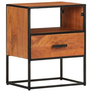 vidaXL Bed Cabinet Honey brown and black