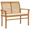 vidaXL Garden Bench Natural Teak Teak Wood Standard Durable