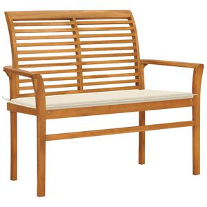 vidaXL Garden Bench Natural Teak Teak Wood Standard Durable