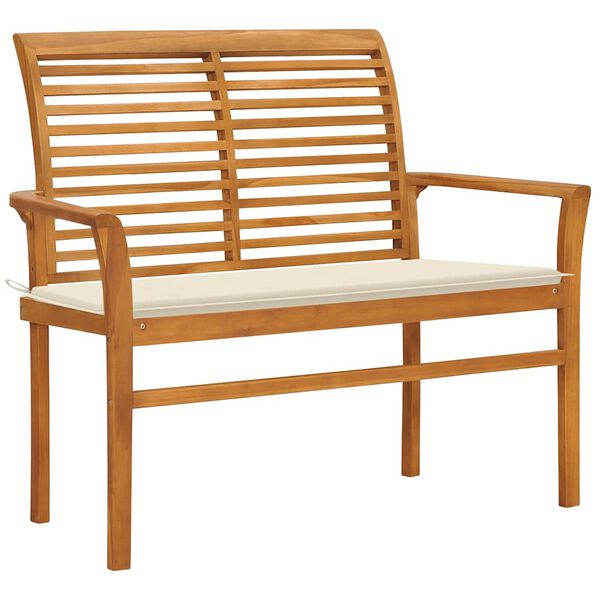 vidaXL Garden Bench Natural Teak Teak Wood Standard Durable