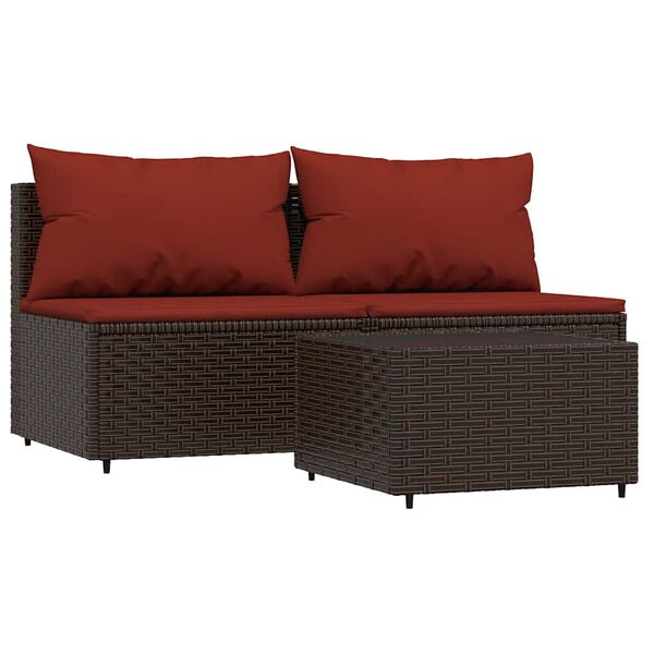 vidaXL Patio Lounge Set Brown