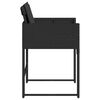 vidaXL Patio Chair Black Poly Rattan, Powder-Coated Steel Standard