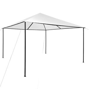 vidaXL Gazebo White Oxford fabric with PA coating, steel Large