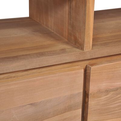 vidaXL TV Cabinet Solid Teak Wood with Natural Finish 47.2"x11.8"x15.7"