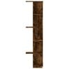 vidaXL Wall Corner Shelf Smoked Oak Engineered Wood 55.1 in Height