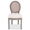 vidaXL Dining Chair Set of 2 Cream and brown