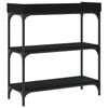 vidaXL Console Table Black Engineered wood 29.5 in x 11.8 in x 31.5 in