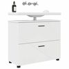 vidaXL Bathroom Cabinet High Gloss White 30.12 x 13.78 x 25.20 in