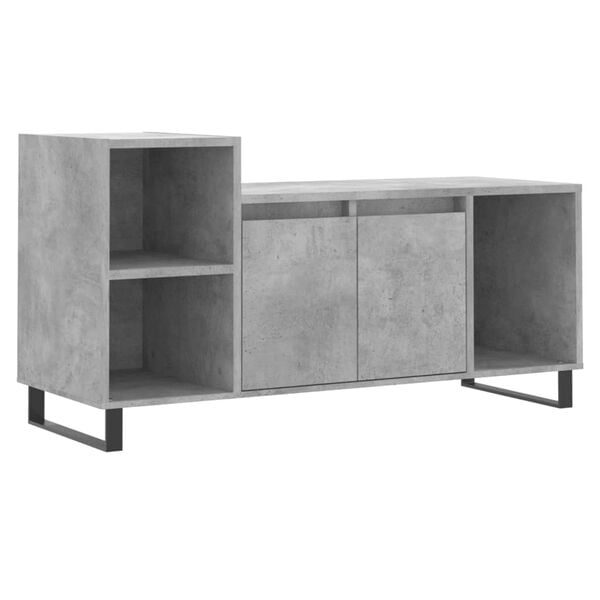 vidaXL TV Cabinet Concrete gray Engineered wood, metal Large TV Cabinet