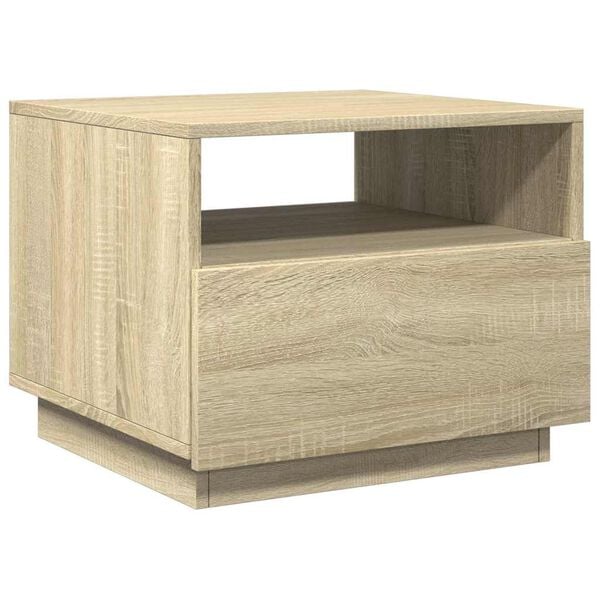vidaXL Coffee Table Sonoma Oak Engineered Wood 19.7x19.3x15.7 in